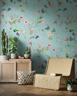 Papier peint vinyle sur intissé Fleur L.2.8 x l.1.59 m. - Réf. AS-382681