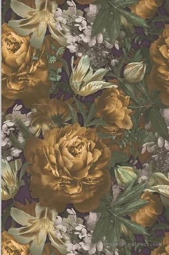 Papier peint vinyle sur intissé Fleur L.10.05 x l.0.53 m. - Réf. AS-385092