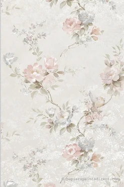 Papier peint vinyle sur intissé Fleur L.10.05 x l.0.53 m. - Réf. MC-Z66857