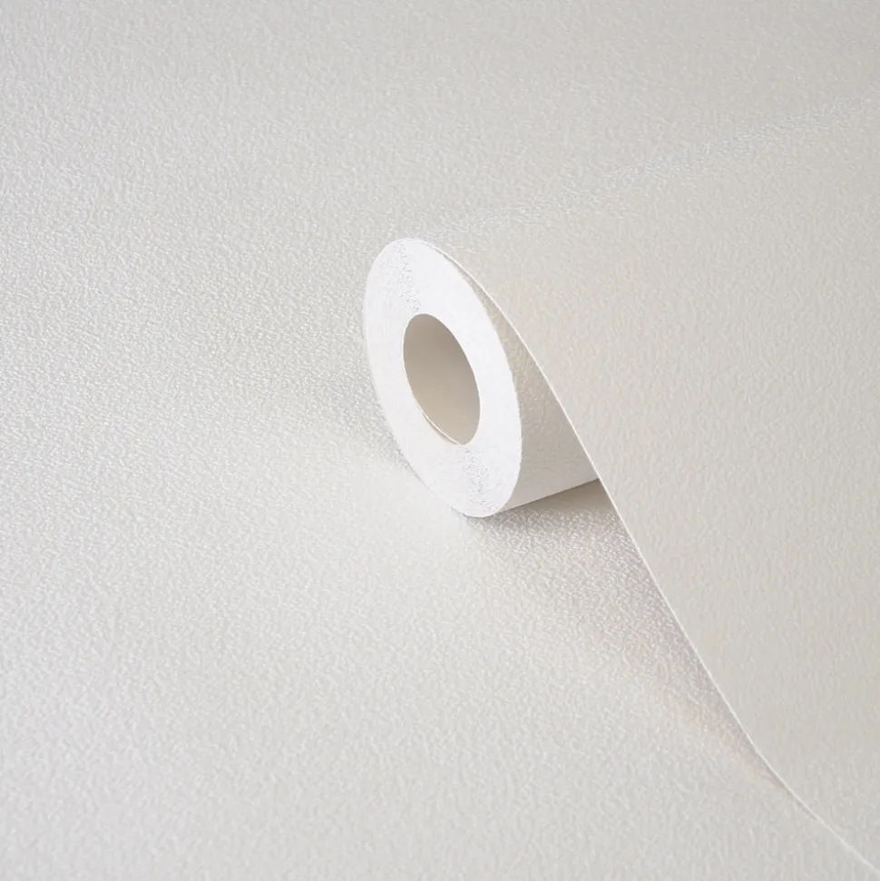 Papier peint vinyle sur papier duplex Wampi blanc