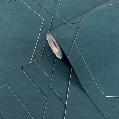 Papier vinyle sur intissé GoodHome Masson bleu