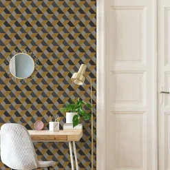 Papier vinyle sur intissé GoodHome Kahlo Geo ocre