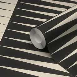 Papier vinyle sur intissé GoodHome Rockwell noir et beige