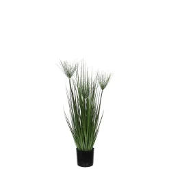 Papyrus artificiel en pot plastique vert ø12,5 x h.76 cm