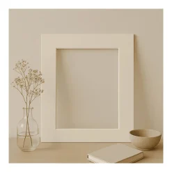Passe-partout blanc cassé 30x40 cm ouverture 18x24 cm Fabriqué en France
