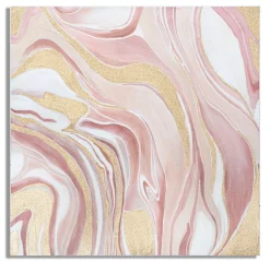Peinture sur toile abstraite multicolore 80x2,8x80 cm