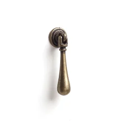 Pendule en zamak avec finition en cuir, dimensions: 13x65x15mm, inserts: 13mm-