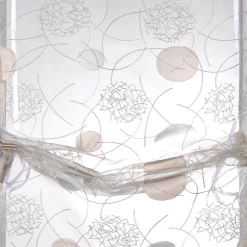 Petit voilage en organza jacquard à remonter (60x160 cm - Ivoire)