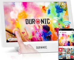 PF1D WE Cadre photo numérique connecté Frameo Ecran tactile 10,1 pouces Haute résolution 1200 x 800 px Mémoire 32Go USB-C Duronic