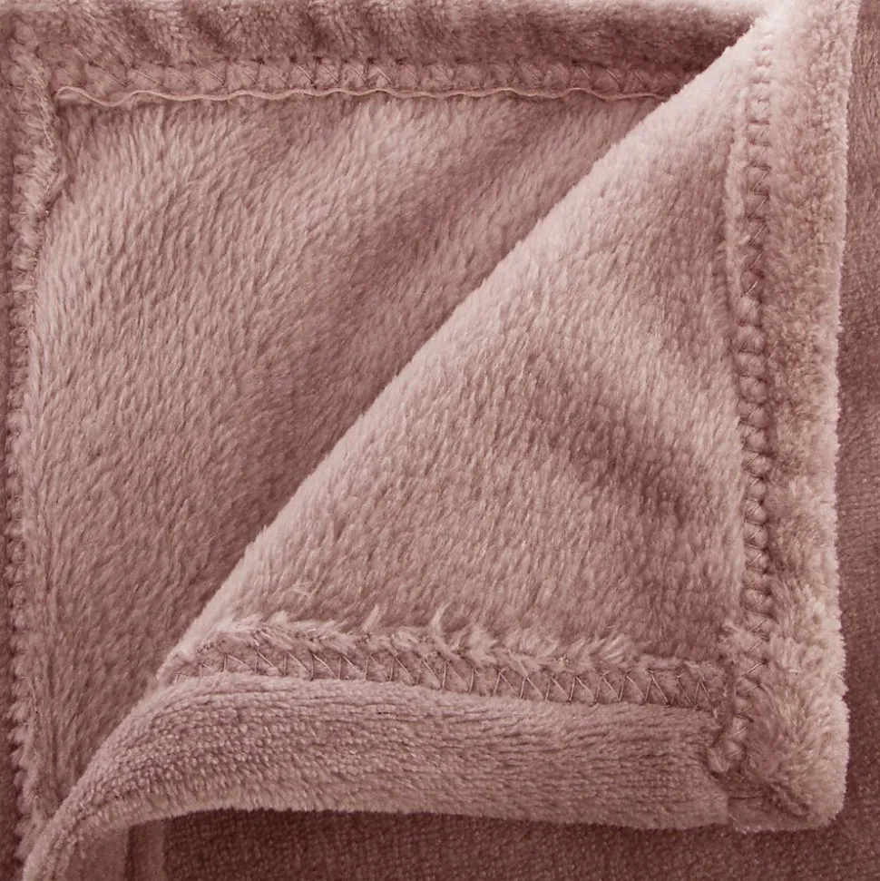 Plaid - flanelle - rose - 125x150 cm - Atmosphera