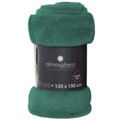 Plaid - flanelle - vert - 125x150 cm - Atmosphera