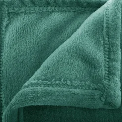 Plaid - flanelle - vert - 125x150 cm - Atmosphera
