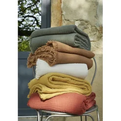 Plaid à franges 
