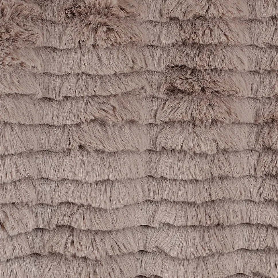 Plaid - Home Deco Factory - Opulence - Imitation Fourrure - Marron - 120 X 150 Cm