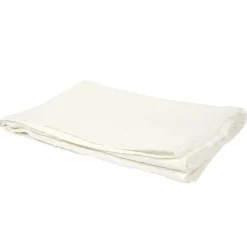 Plaid - Home Deco Factory - Gaze De Coton - Blanc - 120 X 150 Cm