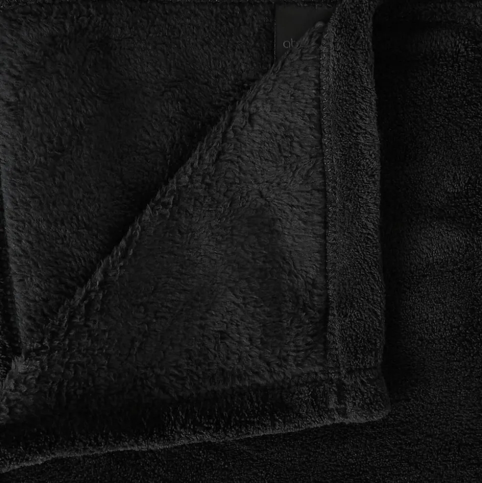 Plaid - microfibre - noir - 125x150 cm - Atmosphera