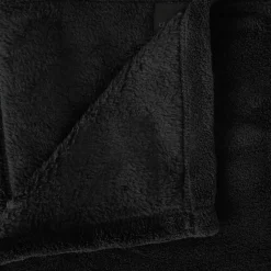 Plaid - microfibre - noir - 180x230 cm - Atmosphera