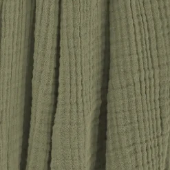 Plaid 180 x 220 cm en quadruple gaze de coton vert - PEPA 2