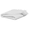 Plaid 130 x 160 cm en quadruple gaze de coton blanc - PEPA 1