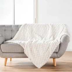 Plaid 220 x 240 cm Imitation Fourrure / Sherpa Frosty