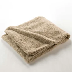 Plaid (125 x 150 cm) Wooly Terracotta, Bouclette Unie WOOLY (125x150 cm - Beige)