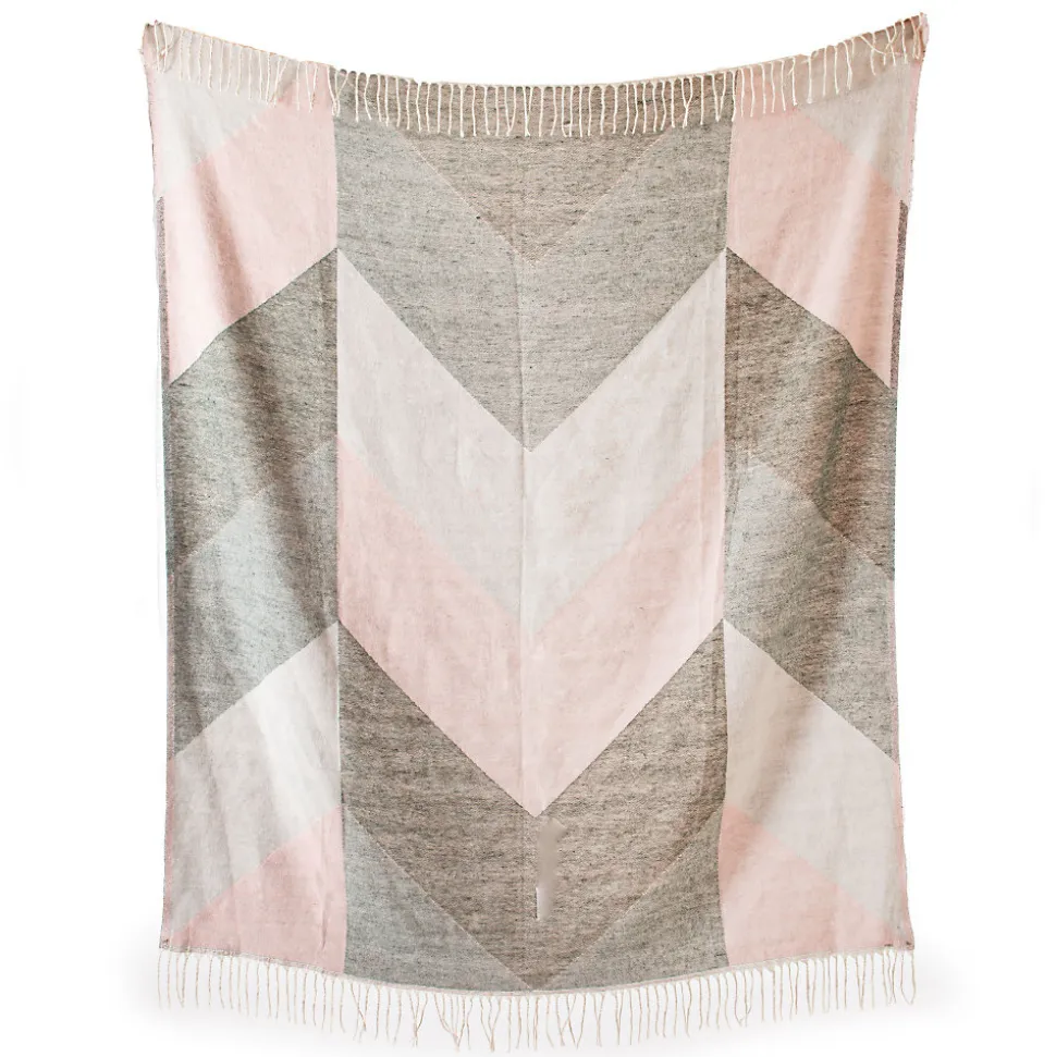 Plaid alice 130x170 cm gris-rose