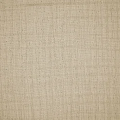 Plaid avec franges 125x180 cm BREHAT 100% gaze de coton marron galet