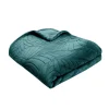 Plaid Avery palm bleu JBY Creation L.180 x l.120 cm