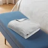 Plaid Avery palm gris JBY Creation L.180 x l.120 cm