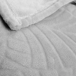 Plaid Avery palm gris JBY Creation L.180 x l.120 cm