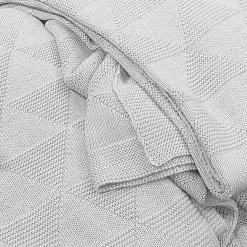 Plaid bébé tricot en coton gris clair 100 x 150 cm - TRIXIE 6767
