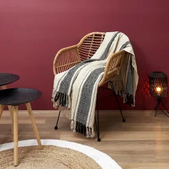 Plaid berbère à rayures 120x150 cm