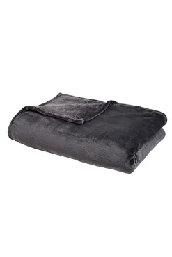 Plaid bleu marin microplush 150 x 200 cm