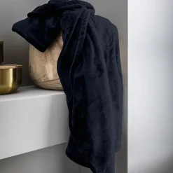 Plaid bleu marin microplush 150 x 200 cm