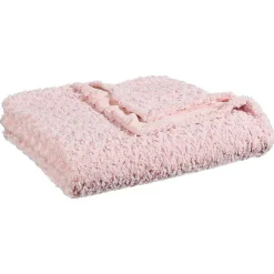Plaid Bouclette fausse fourrure - rose 180x230 cm - Atmosphera