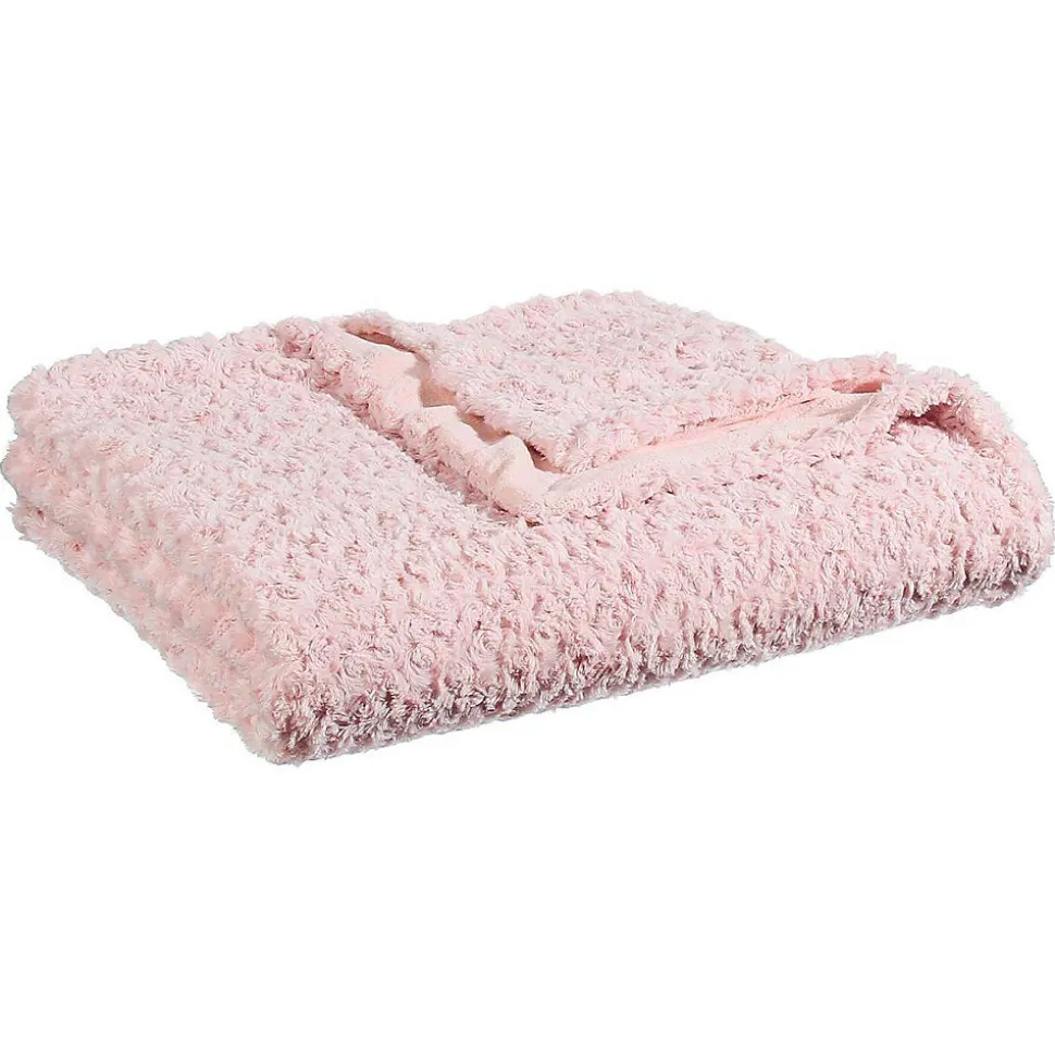Plaid Bouclette fausse fourrure - rose 180x230 cm - Atmosphera