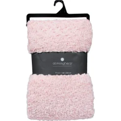 Plaid Bouclette fausse fourrure - rose 180x230 cm - Atmosphera