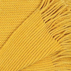 Plaid chenille en polyester avec franges 120x150 cm