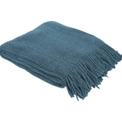 Plaid chenille en polyester avec franges 120x150 cm