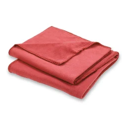Plaid cocooning rouge L.170 x l.120 cm