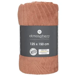 Plaid Collectionneur en flanelle 125x150cm rose - Atmosphera