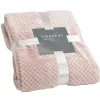 Plaid damier vieux rose 170x240 cm