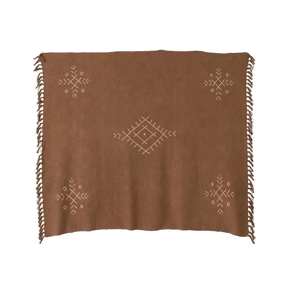 Plaid Design Ethnique "Camel" 130x170cm Marron