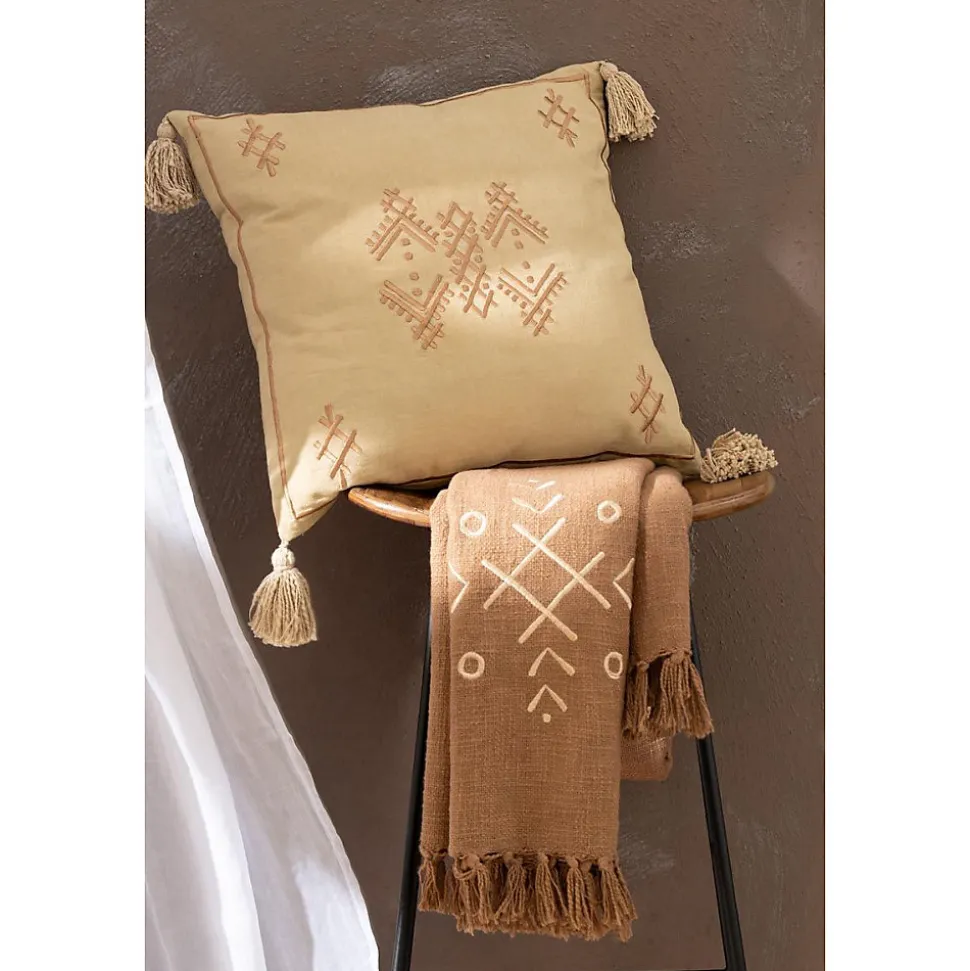 Plaid Design Ethnique "Camel" 130x170cm Marron