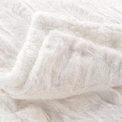 Plaid doux a poil et sherpa Foxy