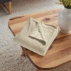 Plaid doux effet bouclette blanc écru L.200 x l.150cm