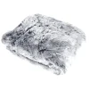 Plaid doux effet peluche doublé polaire Évasion