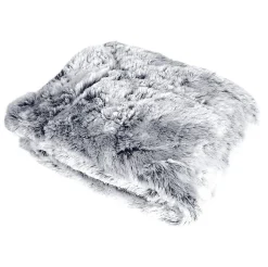 Plaid doux effet peluche doublé polaire Évasion