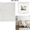PLAID EFFET CHEVRON CREME 120X150CM M8