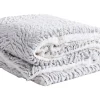 Plaid effet fourrure gris polaire L.220 x l.200cm Deco&co